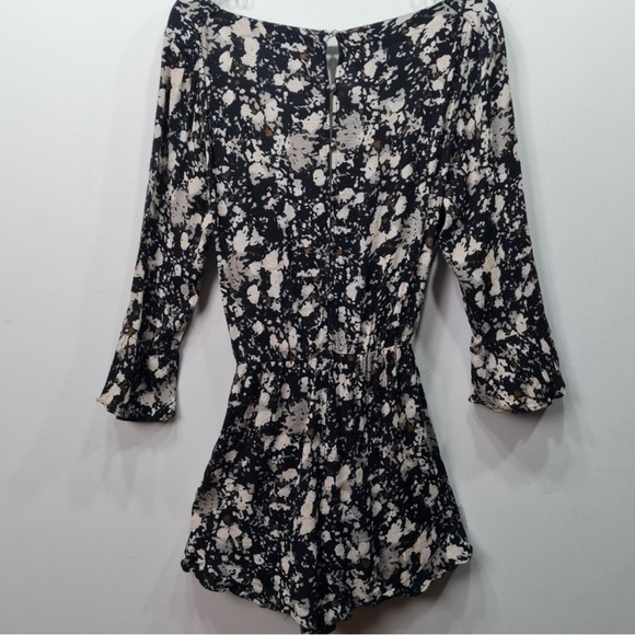 Free People black and cream summer romper Medium - Picture 3 of 5